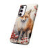 Christmas Fox in a Wreath of Red Berries - Impact Resistant Phone Case